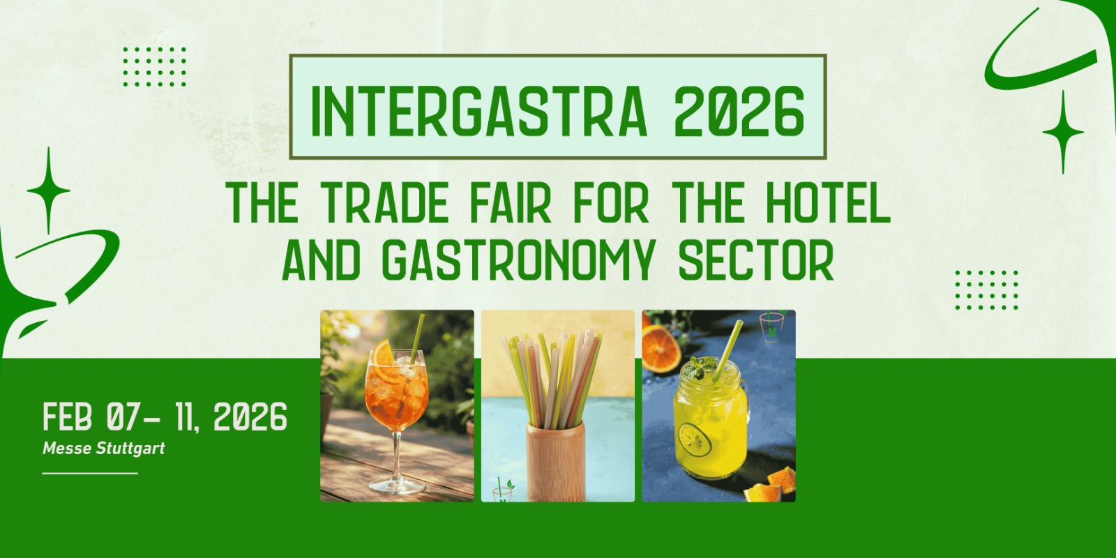 INTERGASTRA 2026 in Stuttgart – Natur-Strohhalme presents sustainable vegetable straws for gastronomy